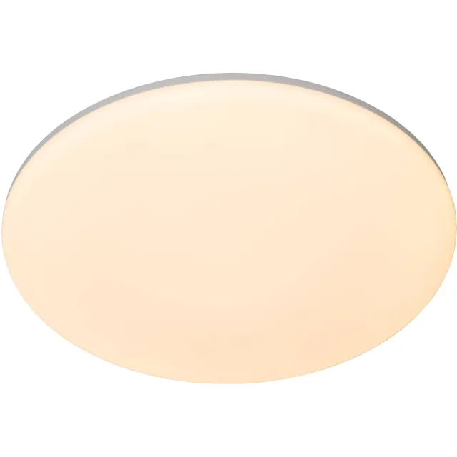 Lucide OLSON - Plafonnière - Ø 45 cm - LED Dimb. - CCT - 1x45W 3000K/6500K - Opaal Opaal, Wit