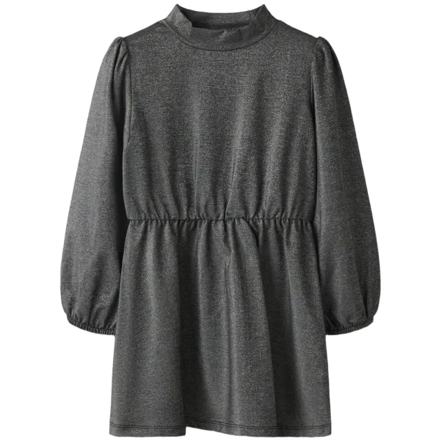 NAME IT MINI glitterjurk zwart