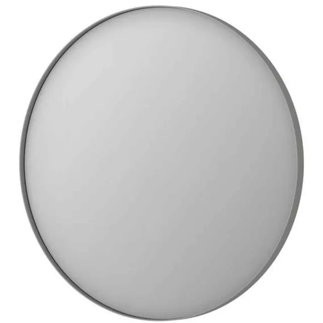 Ink SP15 Spiegel Rond Geborsteld RVS Aluminium Kader 80 x 3,5 cm