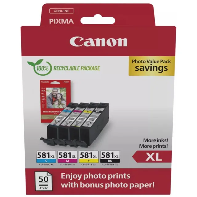 Canon CLI-581XL inktcartridges multipack