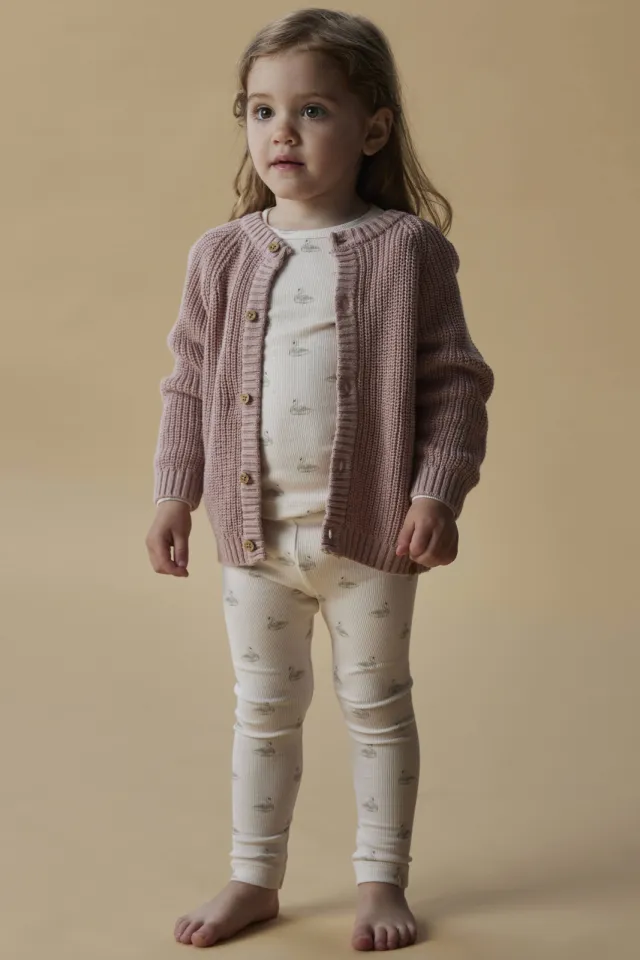 Lil' Atelier longsleeve ecru Offwhite/lichtgrijs