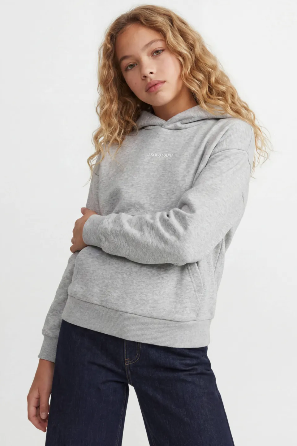 JJXX GIRL hoodie met tekst - grijs, foto 6