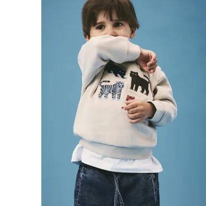 NAME IT MINI sweater met print - ecru, foto 4