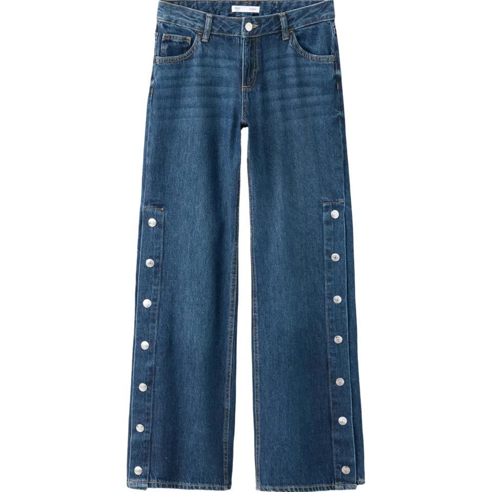Mango TEEN wide leg jeans - dark blue denim, foto 2