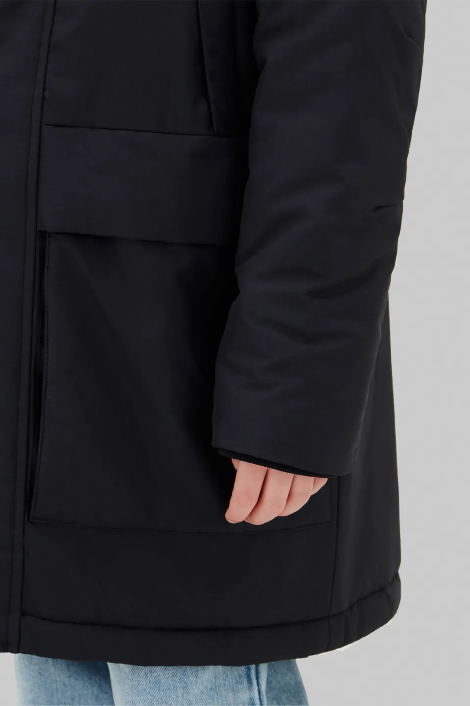 Calvin Klein gewatteerde winterparka zwart, foto 5