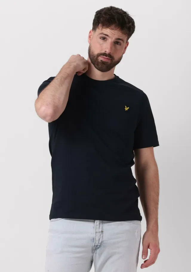 Lyle & Scott Heren Polo's & T-shirts Plain T-shirt - Donkerblauw