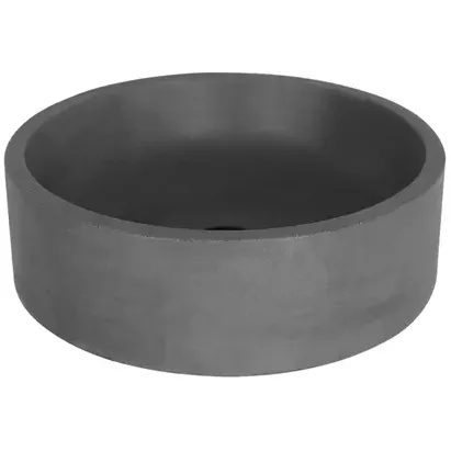 Differnz Waskom Badkamer Marba - Beton - Rond - Donkergrijs - 47,5cm Donker Beton