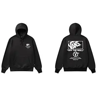 Vans relaxed fit hoodie met backprint - zwart, foto 3