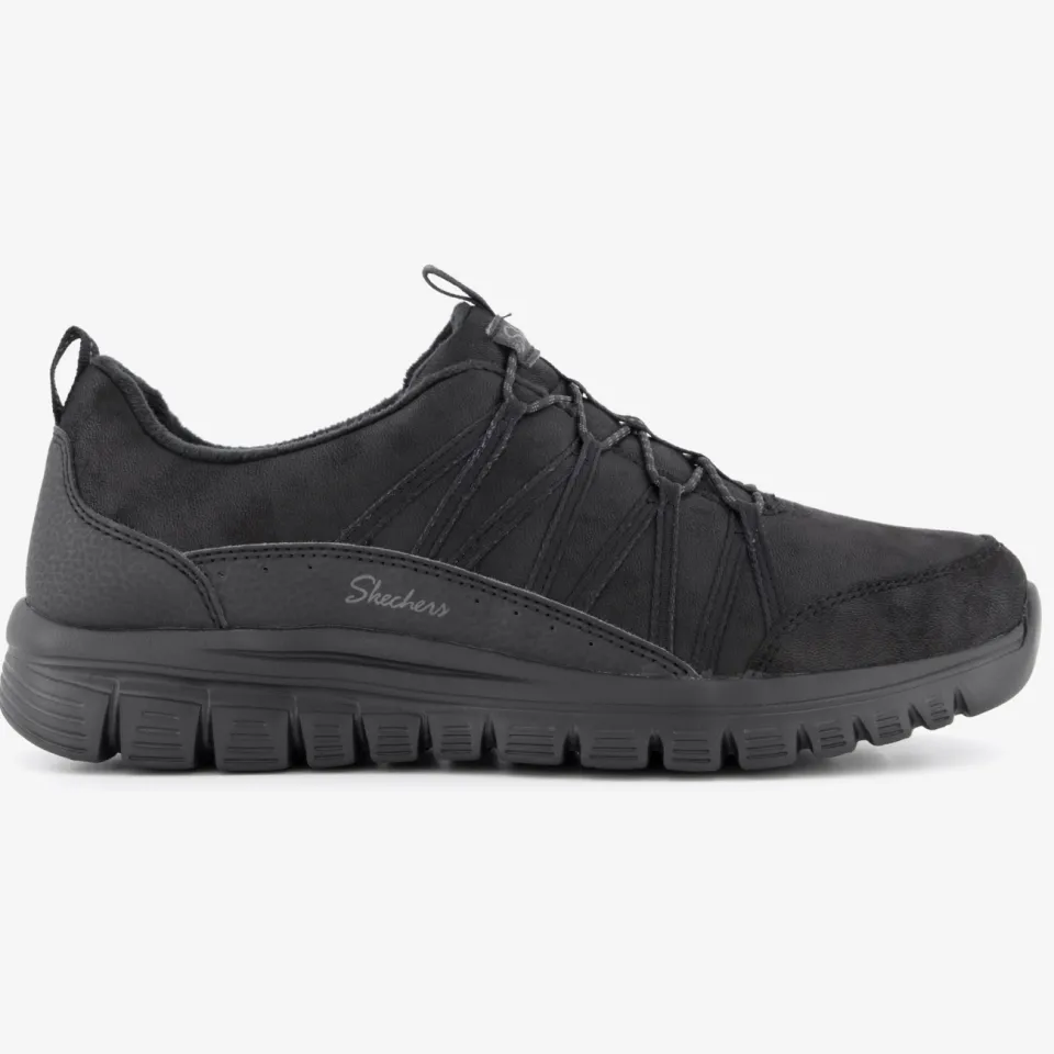 Skechers Graceful Cozy Hug lage sneakers zwart