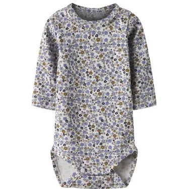 NAME IT BABY gebloemde romper lila gebreid Paars Meisjes Stretchkatoen Ronde hals