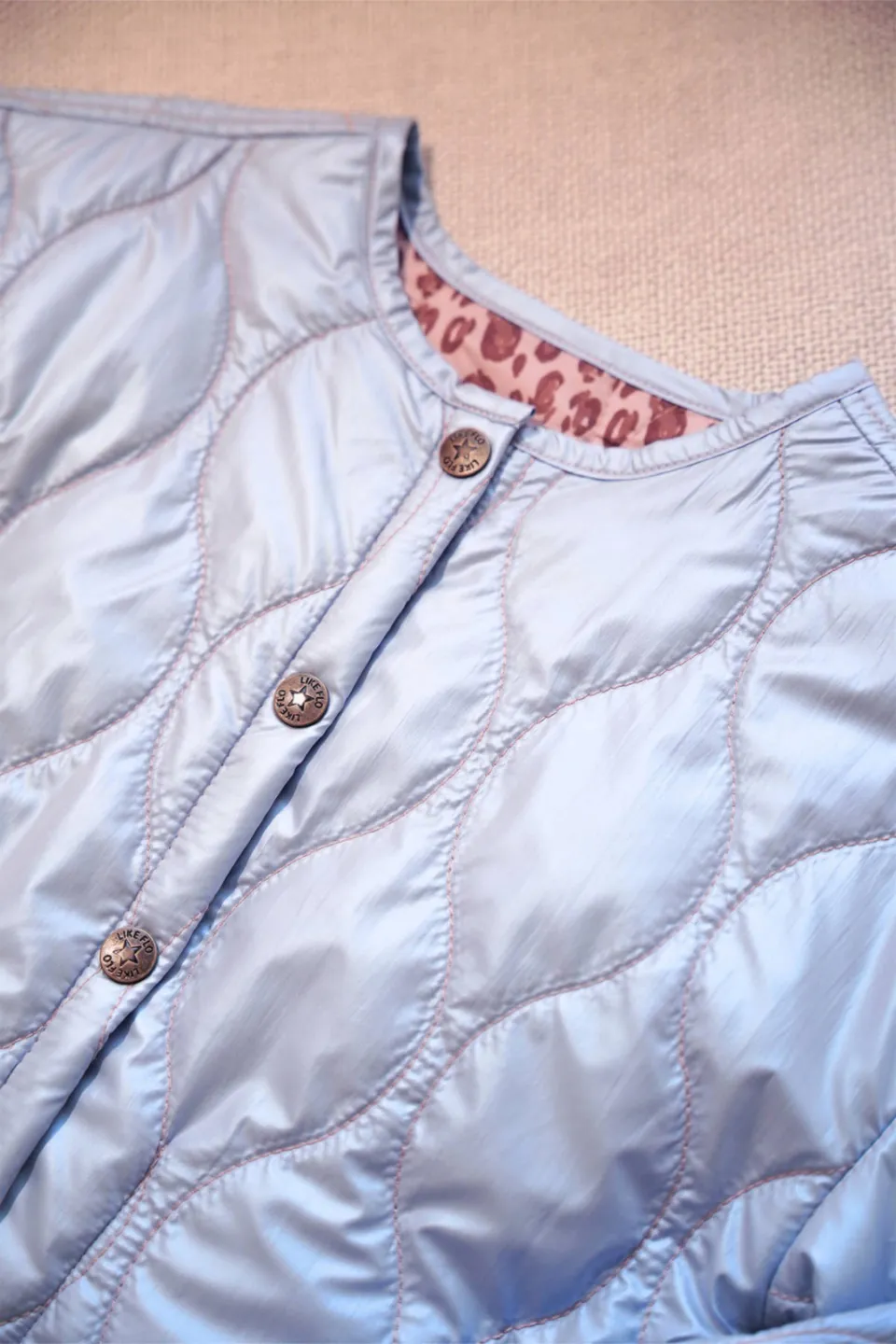 Like Flo reversible jas lichtblauw lichtblauw/roze, foto 3
