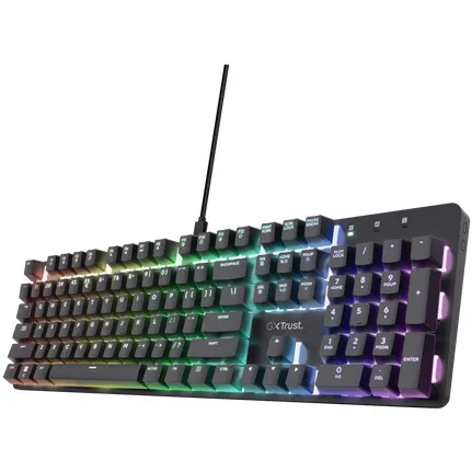 Trust GXT 871 Zora mechanisch gaming toetsenbord zwart