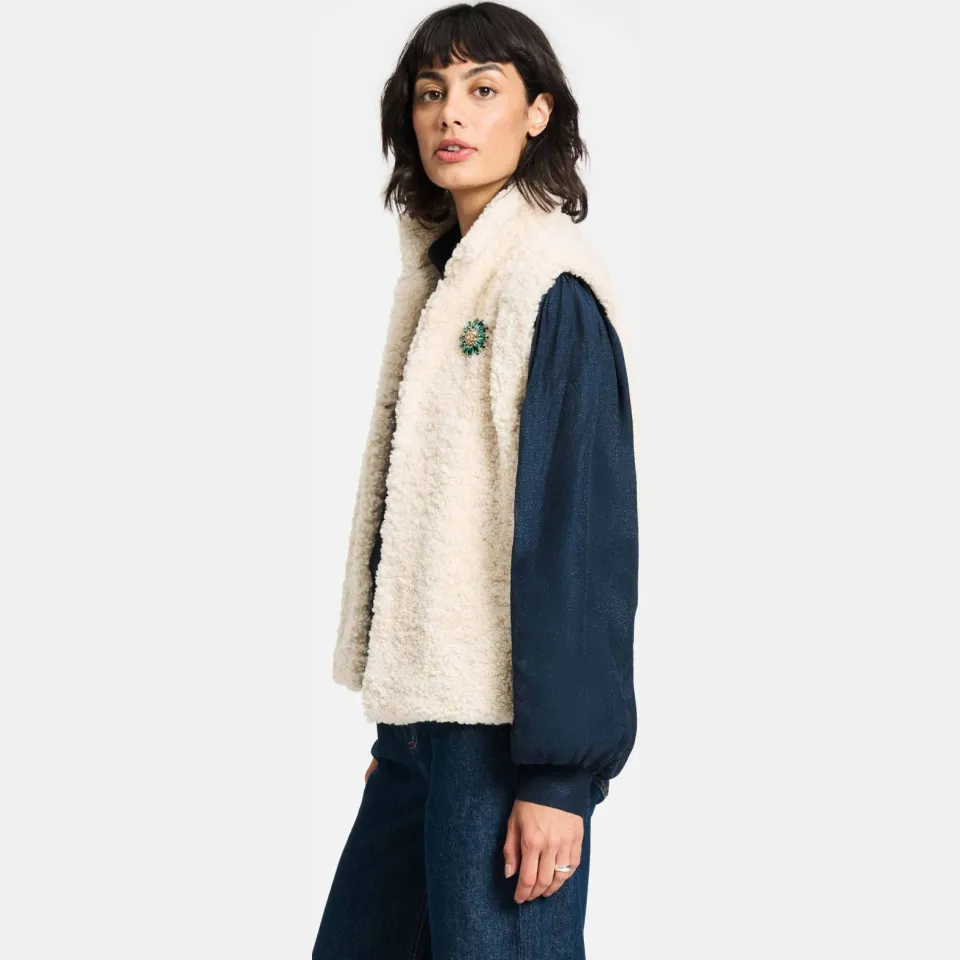 POM Amsterdam gilet ecru, foto 6