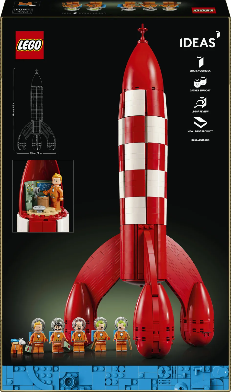 Lego IDEAS Kuifje maanraket 21367, foto 3