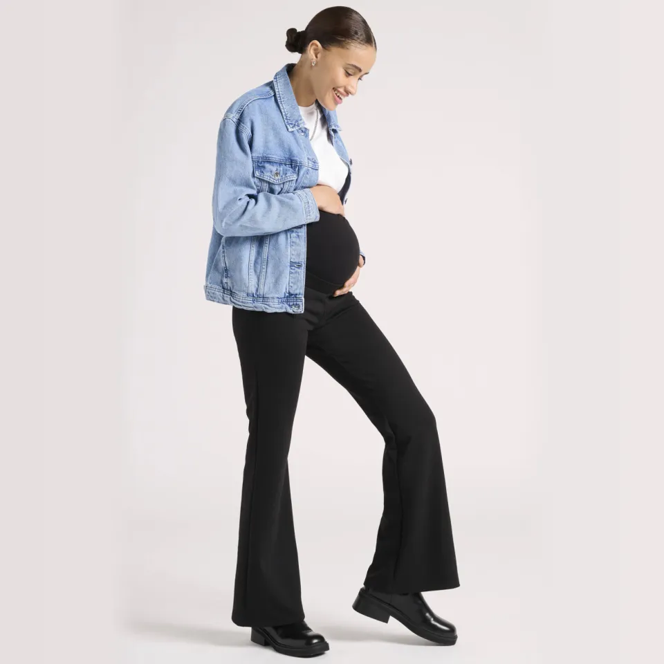 Only Maternity low waist flared zwangerschapsbroek Fever zwart, foto 3