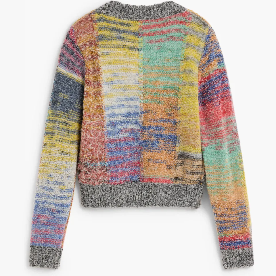 Desigual gebreide trui met print en wol - meerkleurig multi, foto 3