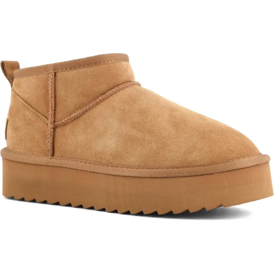 Colors of California suède enkelboots beige, foto 2