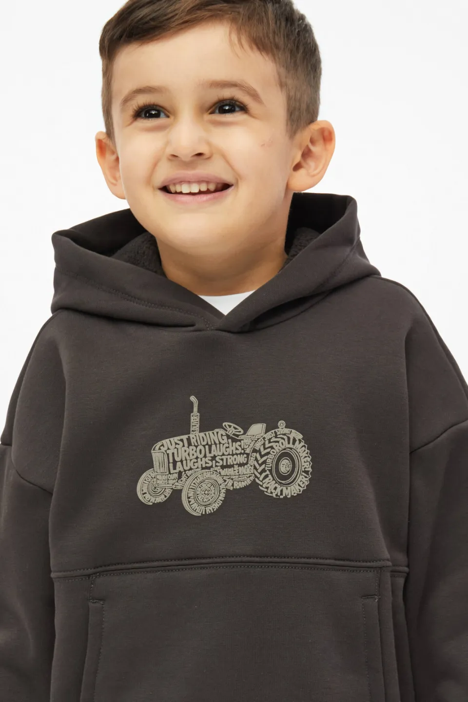 s.Oliver hoodie met print - donkerbruin, foto 6
