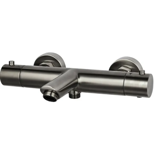Sanilux Thermostatische Badmengkraan Sanilux Peralta Opbouw Rond Gun Metal Gunmetal