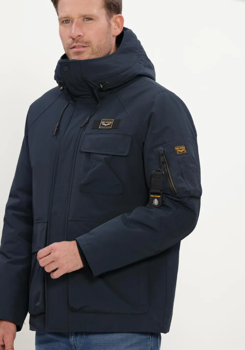 PME Legend YETCRAFT pufferjas met imitatiebontkraag - donkerblauw, foto 8