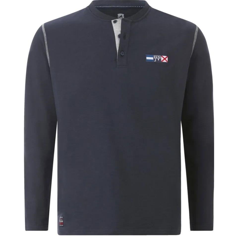 Jan Vanderstorm longsleeve JORNSEN Plus donkerblauw, foto 3