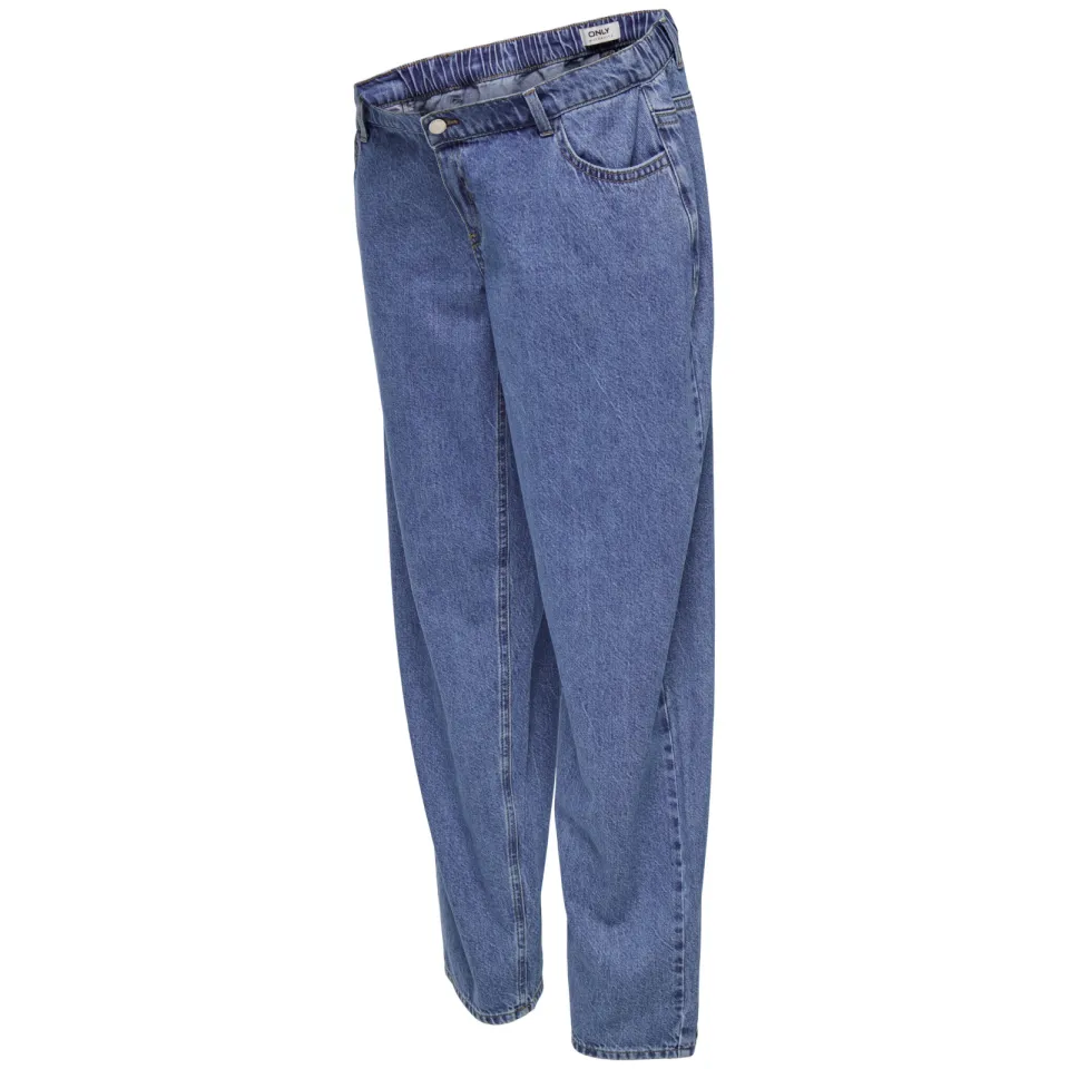 Only MATERNITY Olmluma low waist zwangerschaps straight leg jeans medium blue denim, foto 2