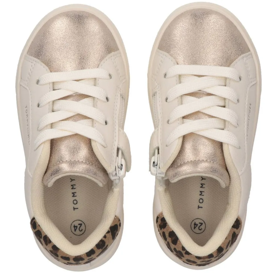 Tommy Hilfiger sneakers beige met panterprint, foto 7