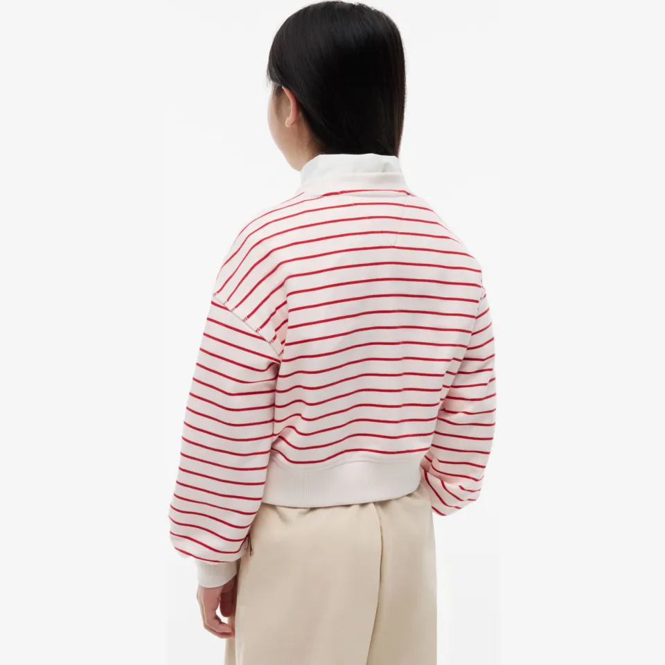 Tommy Hilfiger gestreepte sweater met tekst en borduursels - rood, foto 6