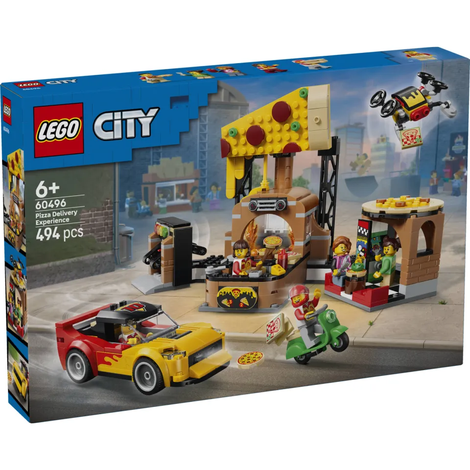 Lego City Pizzacentrale met voertuigen 60496, foto 6