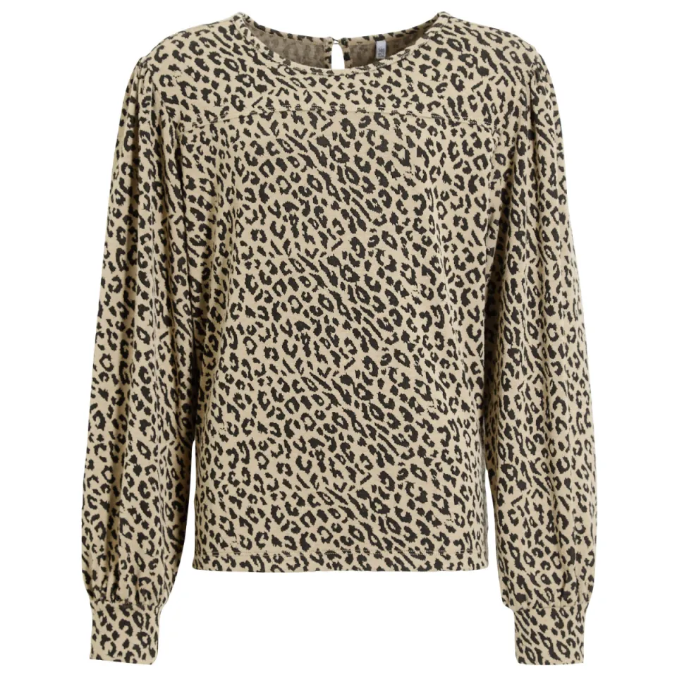 Coolcat sweater Nina luipaard jacquard beige, foto 2