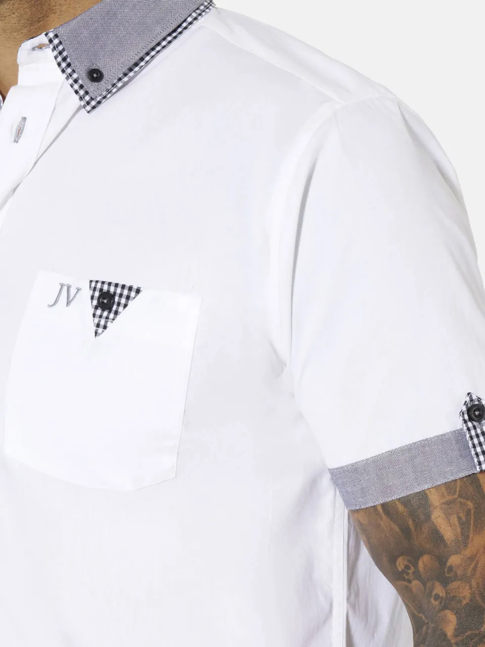 Jan Vanderstorm +FIT Collectie regular casual overhemd Plus wit, foto 3