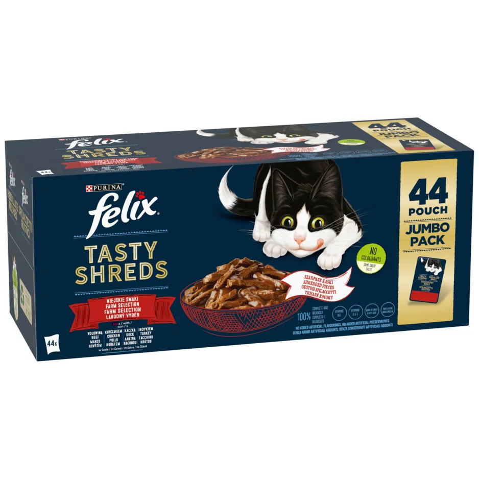 Felix Heerlijke Reepjes Farm Selectie natvoer kat 44 x 80 g, foto 3