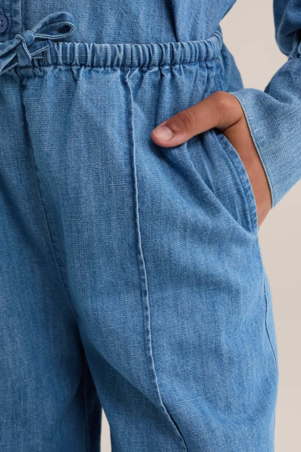 WE Fashion Blue Ridge loose fit broek middelblauw, foto 5
