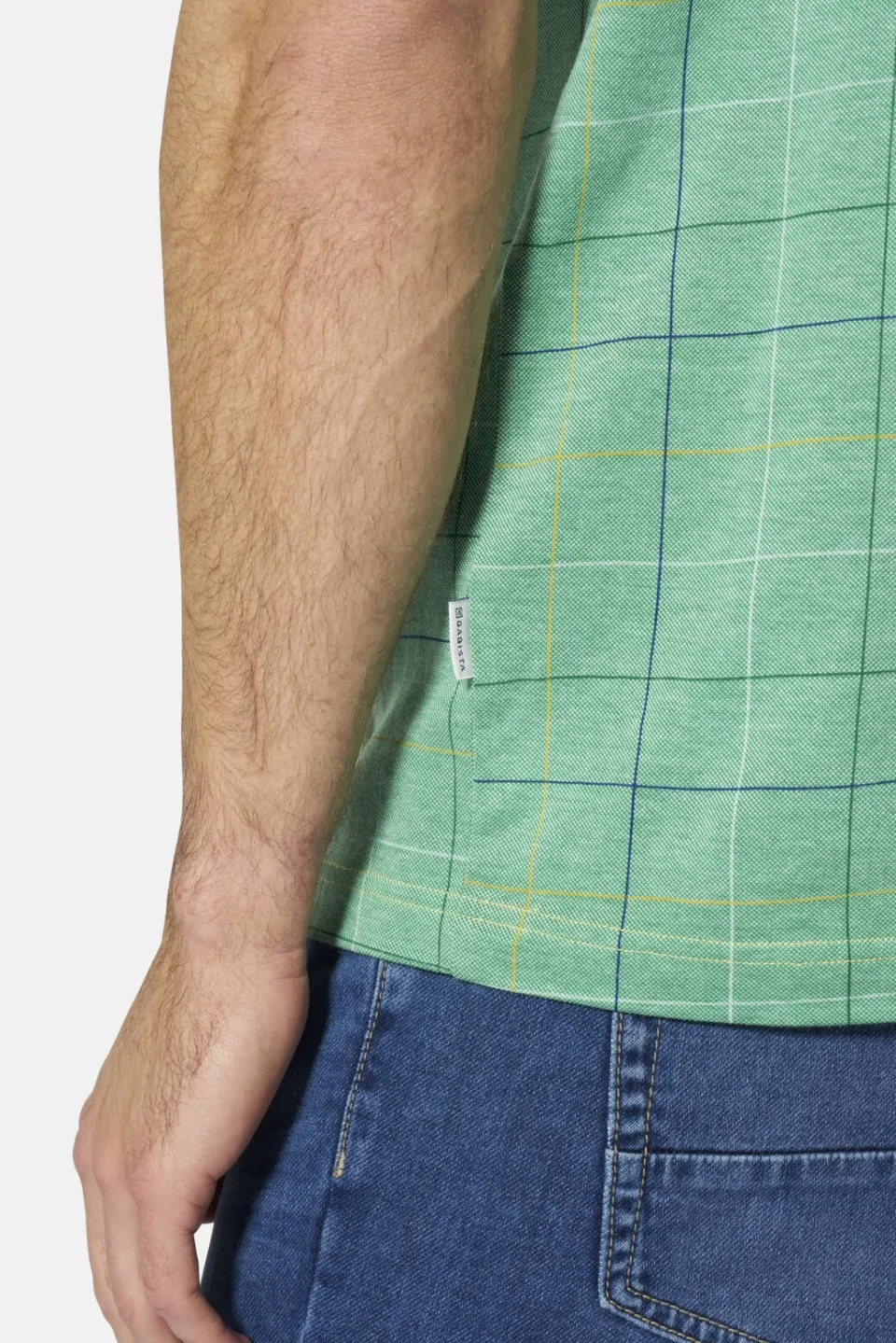 Babista geruite polo Plus Size - groen, foto 4