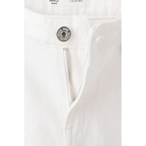 Mango TEEN wide leg jeans - wit, foto 5