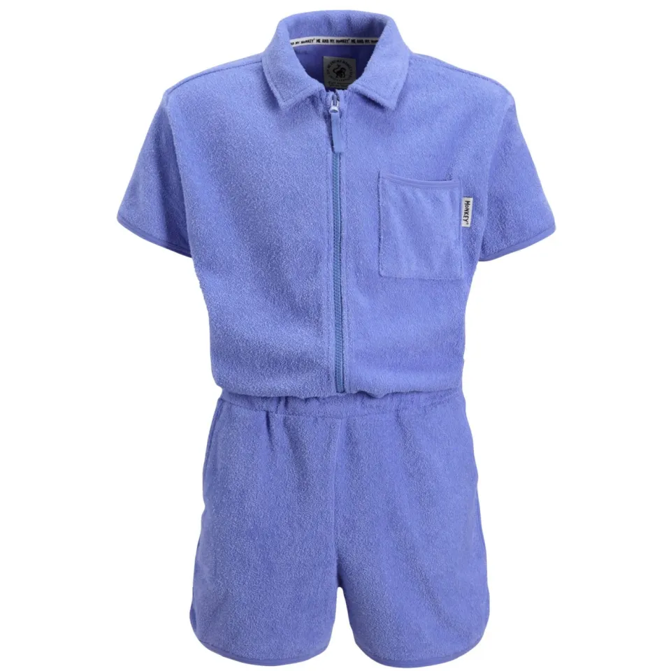 Me & My Monkey playsuit van badstof paars, foto 2
