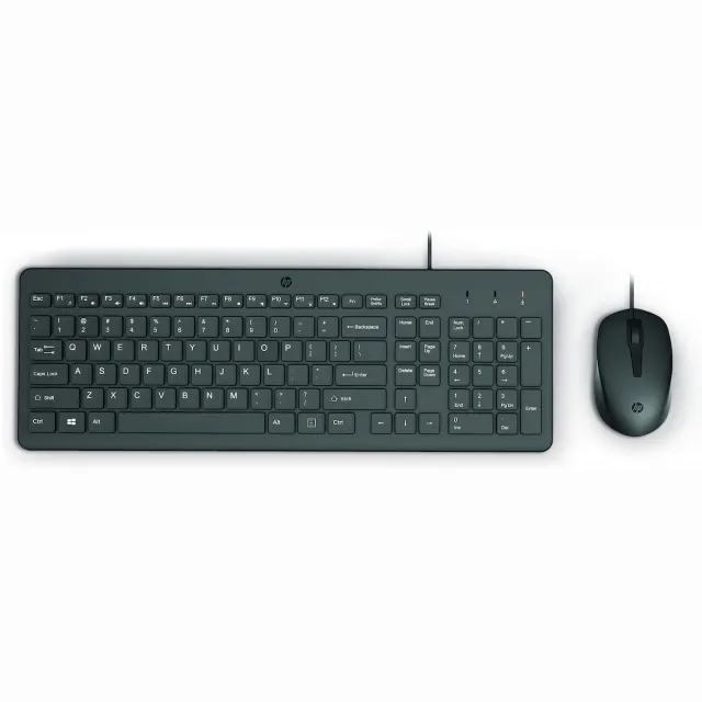 Hp 150 Bedraad Toetsenbord en Muis Set Toetsenbord Zwart