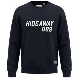 No Way Monday oversized sweater met tekst Blauw Jongens Katoen Ronde hals