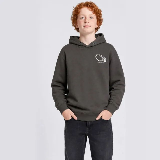 Petrol Industries hoodie met backprint - donkergroen