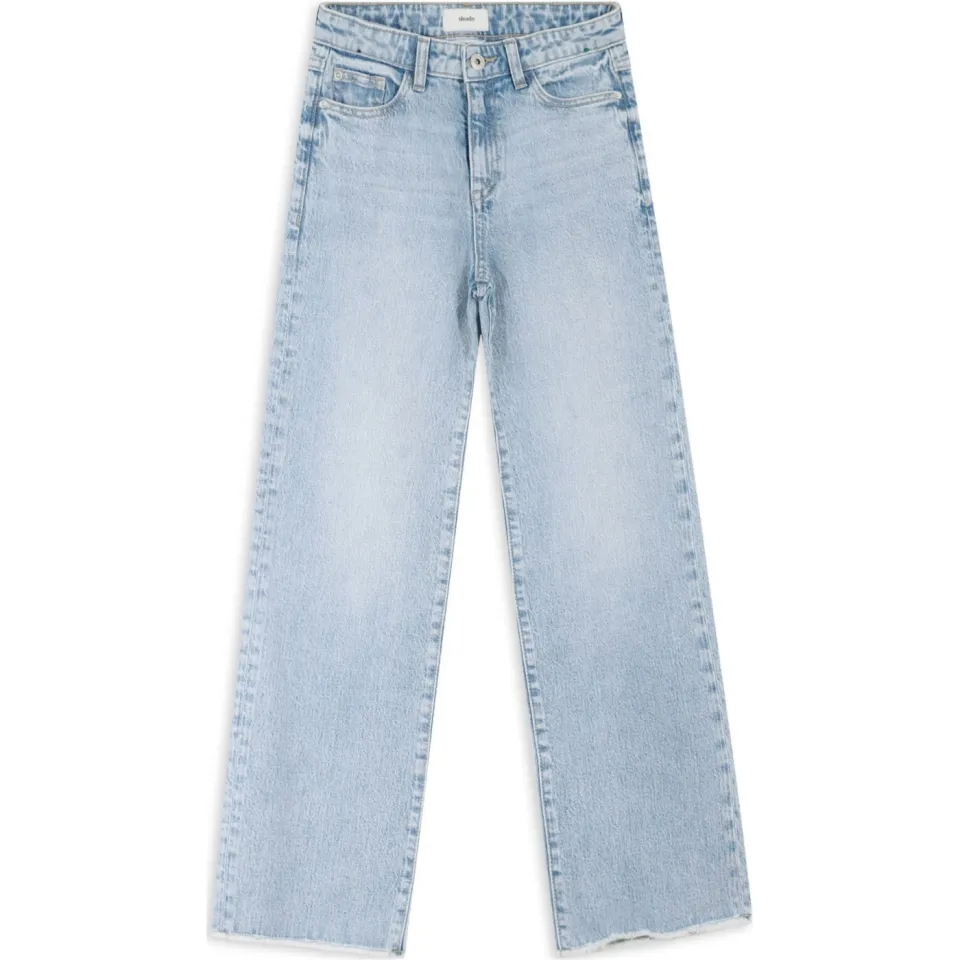 Shoeby high waist wide leg jeans light blue denim, foto 2