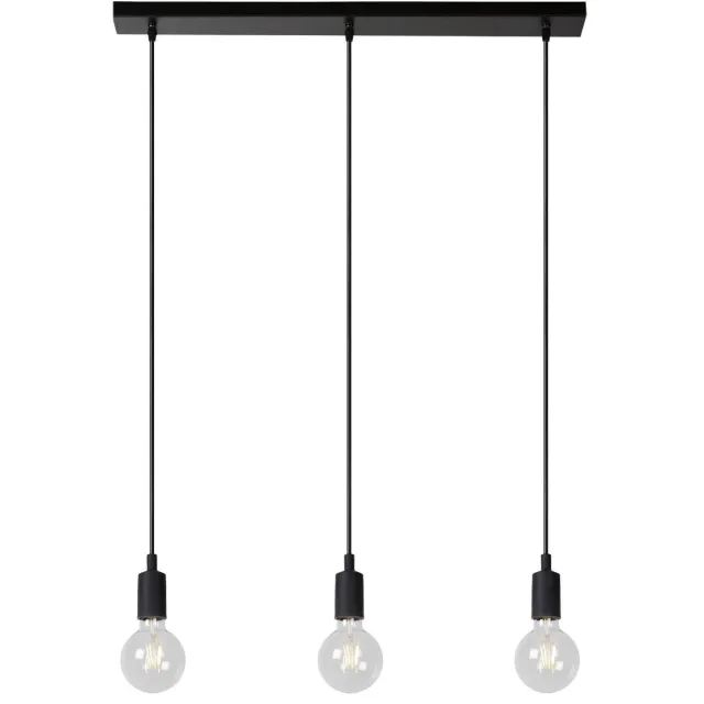 Lucide FIX - Hanglamp - 3xE27 - Zwart