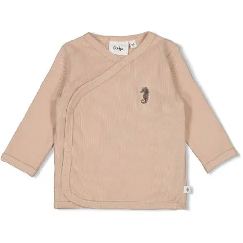 Feetje overslag longsleeve Sea Sweeties zand