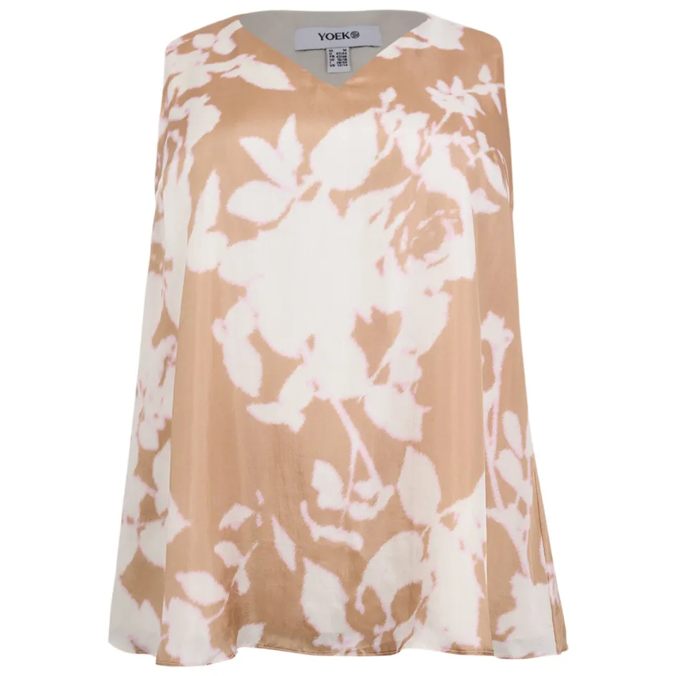 Yoek top Plus Size - lichtbruin, foto 2