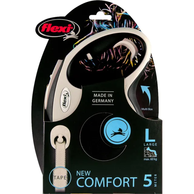 Flexi New Comfort Tape rollijn L 5 meter zwart, foto 2