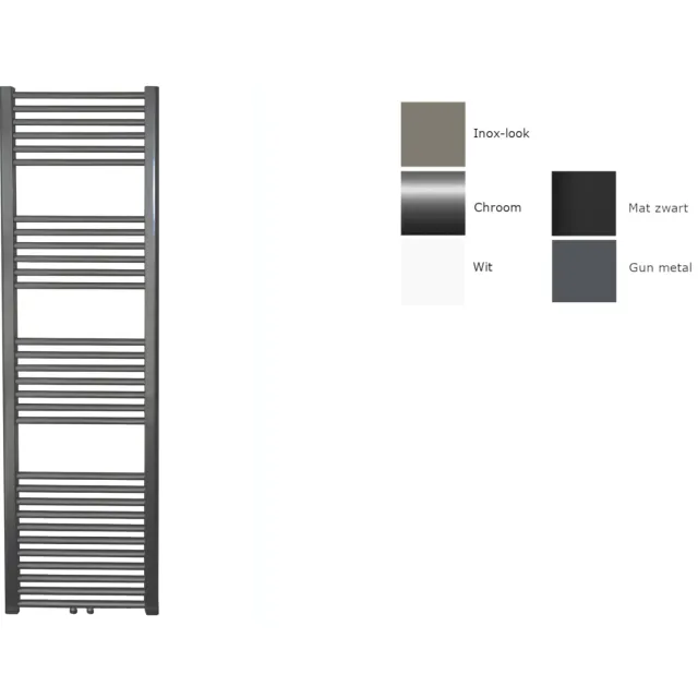 Sanicare design radiator midden aansluiting recht 160 x 45 cm. Gunmetal