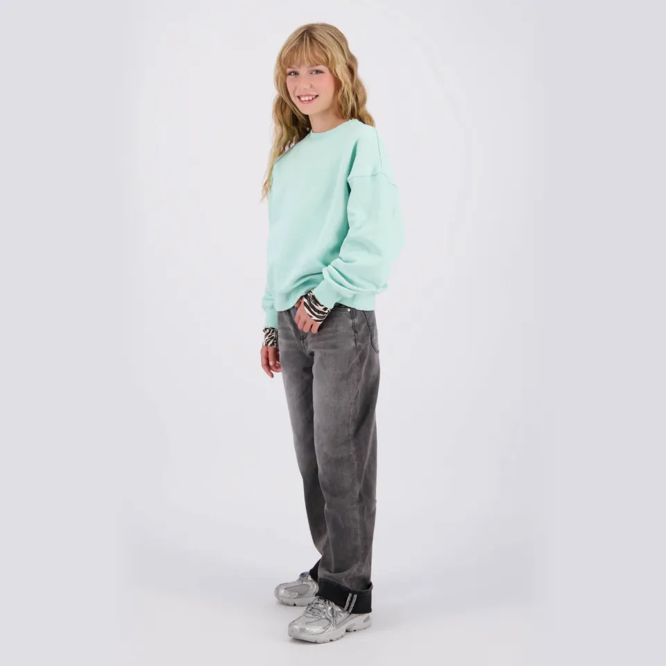 Raizzed sweater met print - mintgroen, foto 6