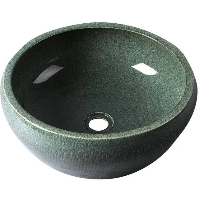 Sapho Waskom Sapho Priori Rond 42x15 cm Keramiek Groen