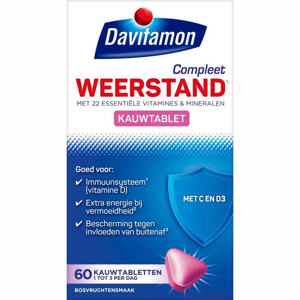 Davitamon Compleet Weerstand kauwvitamines bosvrucht, foto 2