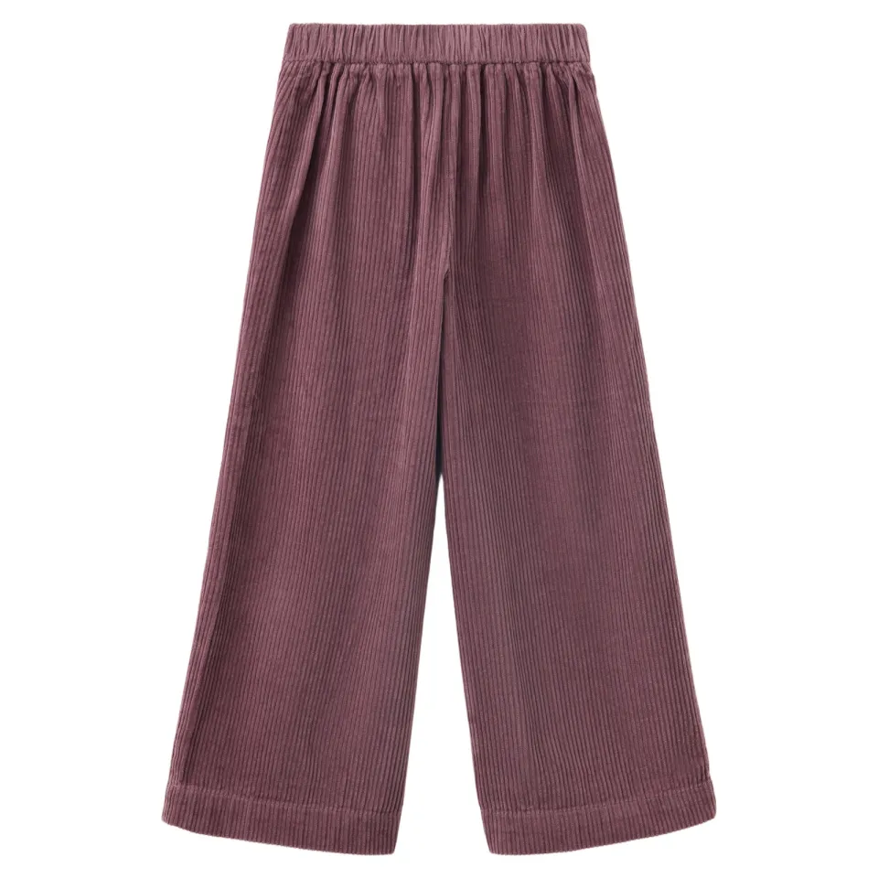 Mango corduroy casual broek bordeauxrood, foto 3