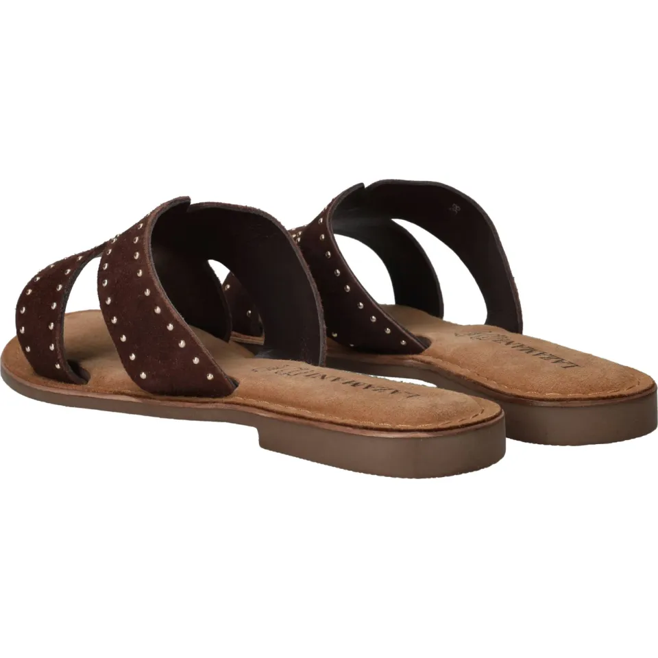 Lazamani Lina Small Studs slipper bruin, foto 5